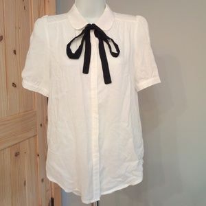 Woven Ivory shirt, NWT